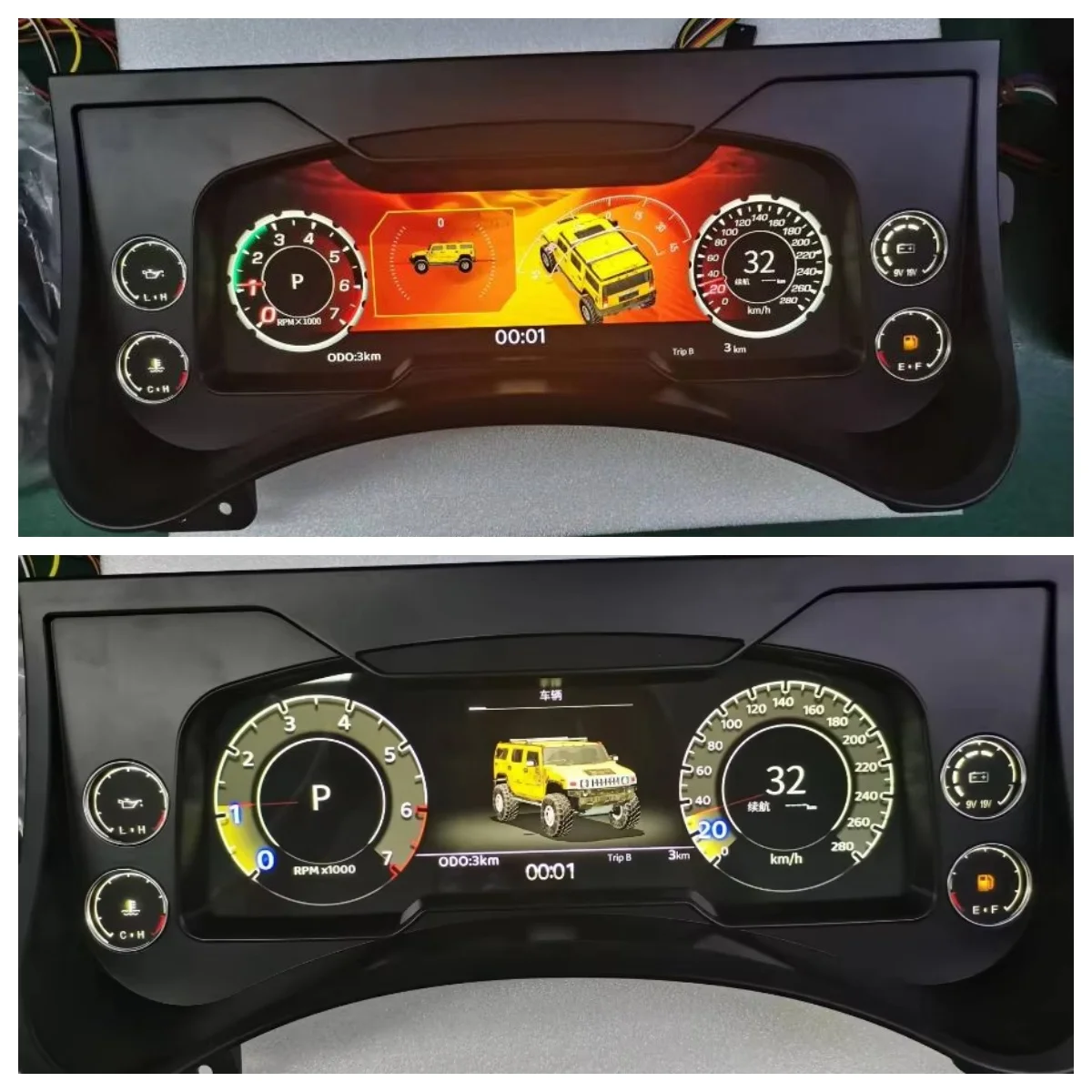 12.3 Inch LCD Digital Cluster For Hummer H2 2003-2009 Update 2025 LCD Instrument Panel Speedometer Odometer Dashboard Display
12.3 Inch LCD Digital Cluster For Hummer H2 2003-2009 Update 2025 LCD Instrument Panel Speedometer Odometer Dashboard Display