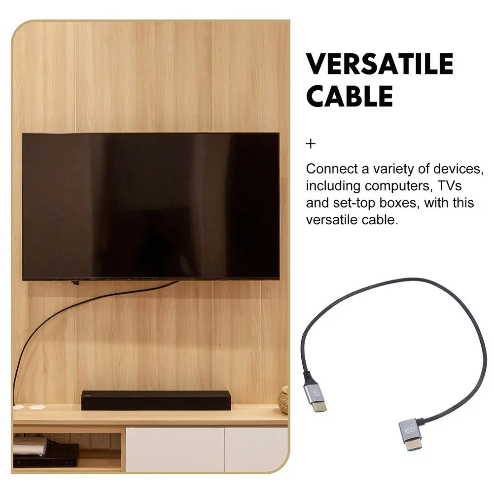 8K High .1 Video Cable Left Angled Male to Male Pc Connector for Gaming Console Multimedia Devices
8K High .1 Video Cable Left Angled Male to Male Pc Connector for Gaming Console Multimedia Devices