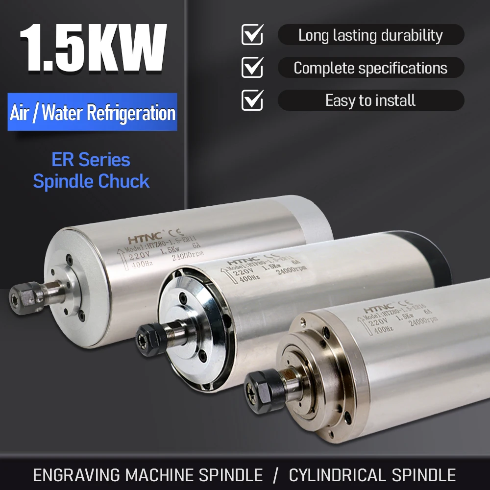 2026 New 1500w Spindle Motor For wood aluminium soft metal ER16 400hz 24000rpm 1.5kw AC100-120V 200-240V 0.6Nm For Milling
2026 New 1500w Spindle Motor For wood aluminium soft metal ER16 400hz 24000rpm 1.5kw AC100-120V 200-240V 0.6Nm For Milling