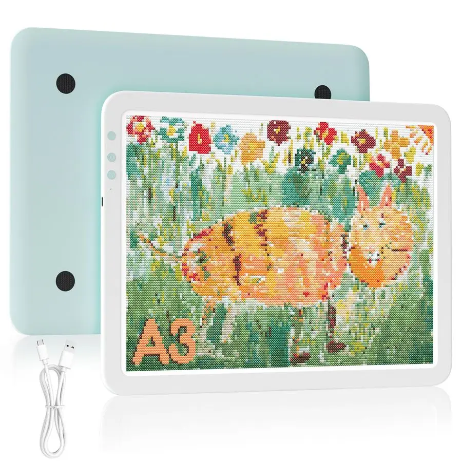 Световой короб A3 для алмазной живописи, ультратонкий усилитель, портативная беспроводная светодиодная панель с аккумулятором емкостью 3500 мАч для прополки винограда
Световой короб A3 для алмазной живописи, ультратонкий усилитель, портативная беспроводная светодиодная панель с аккумулятором емкостью 3500 мАч для прополки винограда