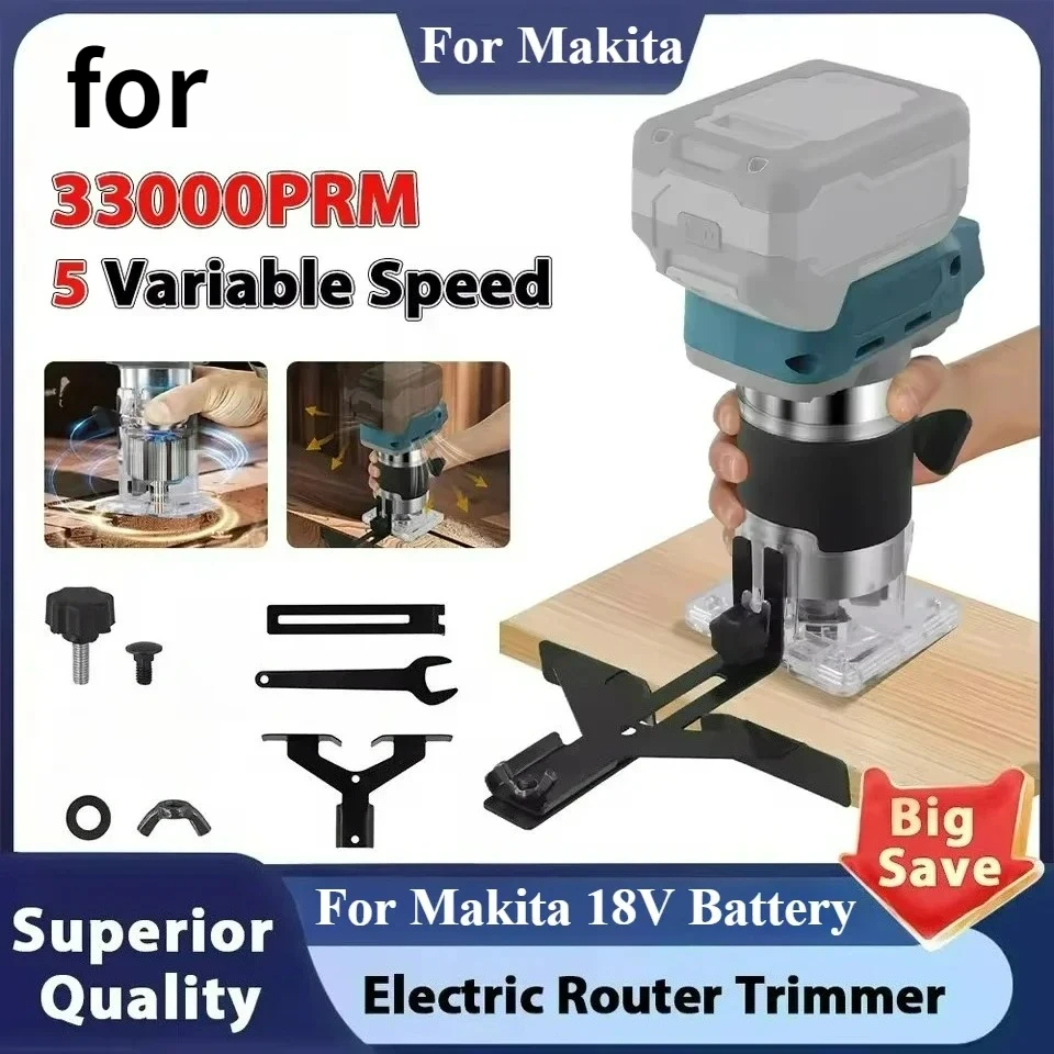 For 18V Makita DRT50Z Brushless Cordless Laminate Trimmer Carpenter Lithium Tools DRT50ZJX9 30000RPM Electric Trimmer Woodworker
For 18V Makita DRT50Z Brushless Cordless Laminate Trimmer Carpenter Lithium Tools DRT50ZJX9 30000RPM Electric Trimmer Woodworker