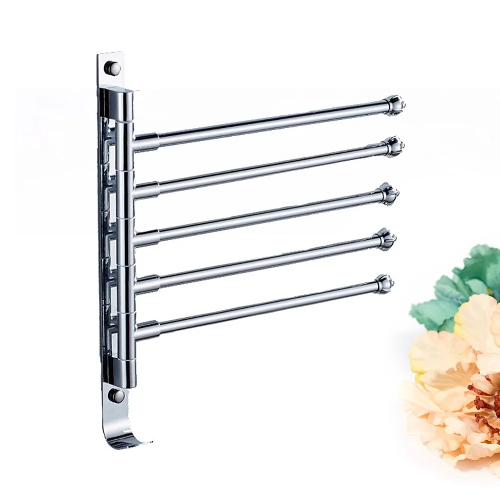 5 Arm Modern Bathroom Towel Rack Aluminum Wall Mount Hanger for Face Bath Towels Organization Home Door Use Silver
5 Arm Modern Bathroom Towel Rack Aluminum Wall Mount Hanger for Face Bath Towels Organization Home Door Use Silver