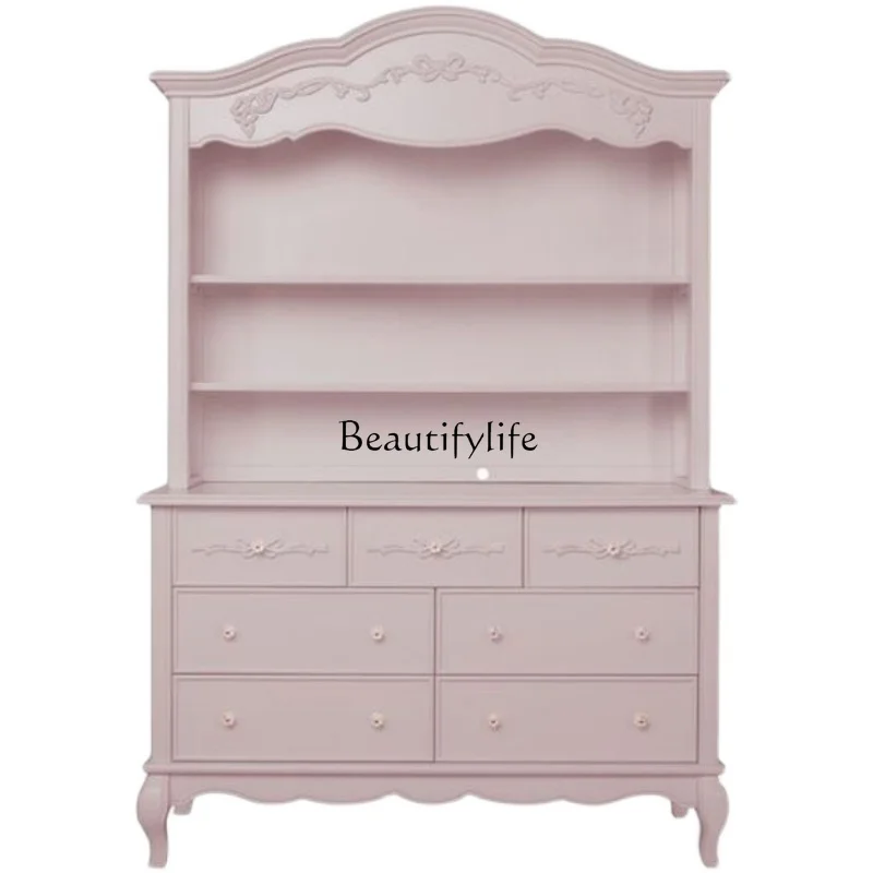 French Style Solid Wood Children's Bookshelf European Style Carved Pink Storage Bathroom Shelf Organizer
French Style Solid Wood Children's Bookshelf European Style Carved Pink Storage Bathroom Shelf Organizer