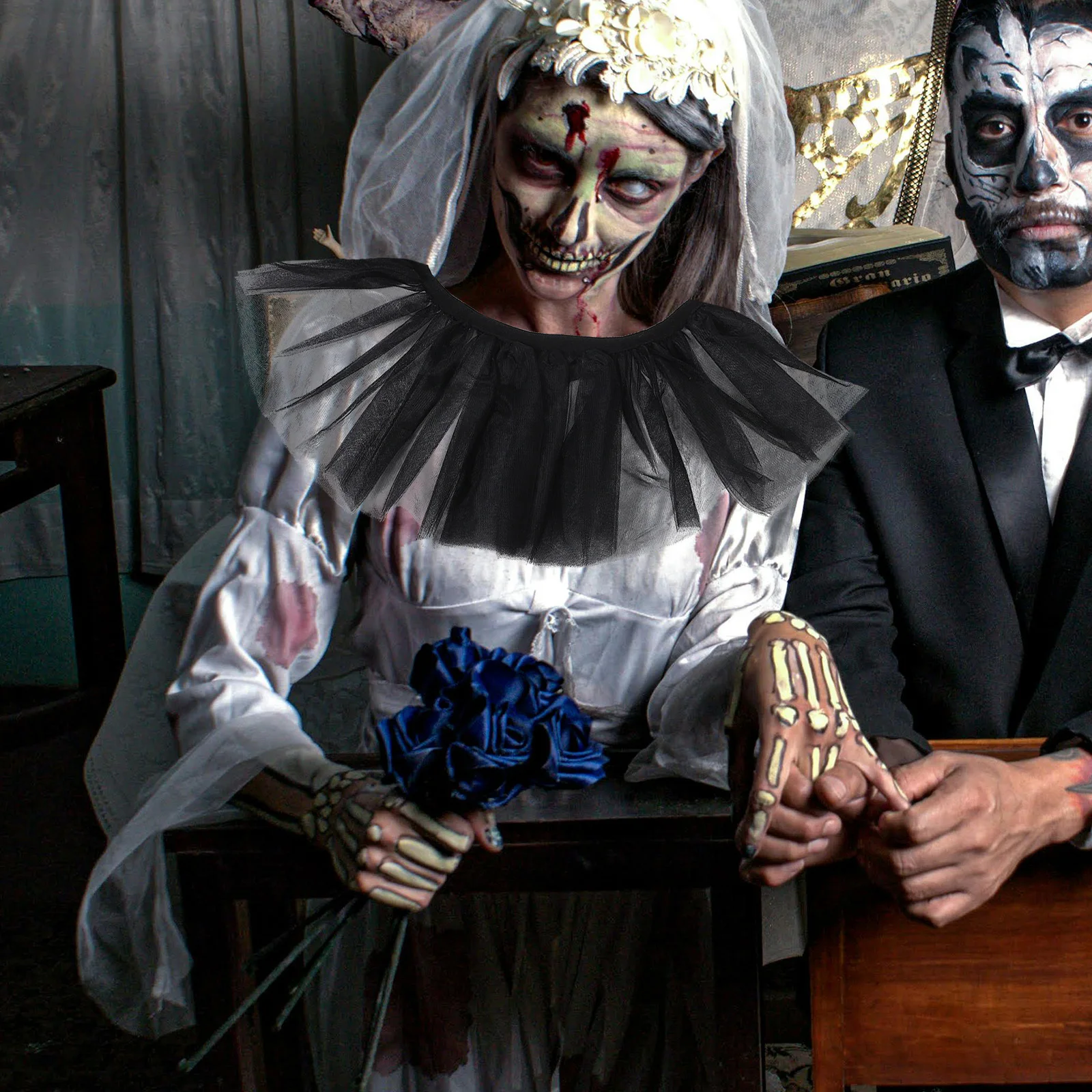 Fake Collar Accessory Vintage Ruffle Choker For Women Tulle Neck Ruffle Cosplay Costume Party Festival Halloween Theater
Fake Collar Accessory Vintage Ruffle Choker For Women Tulle Neck Ruffle Cosplay Costume Party Festival Halloween Theater