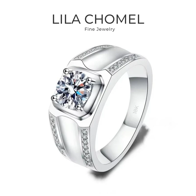 Men Engagement Rings 18K White Gold Wedding Band 1CT Moissanite Diamond Valentine's Day PT950 Platinum Boy Friend Birthday Gift 
Men Engagement Rings 18K White Gold Wedding Band 1CT Moissanite Diamond Valentine's Day PT950 Platinum Boy Friend Birthday Gift