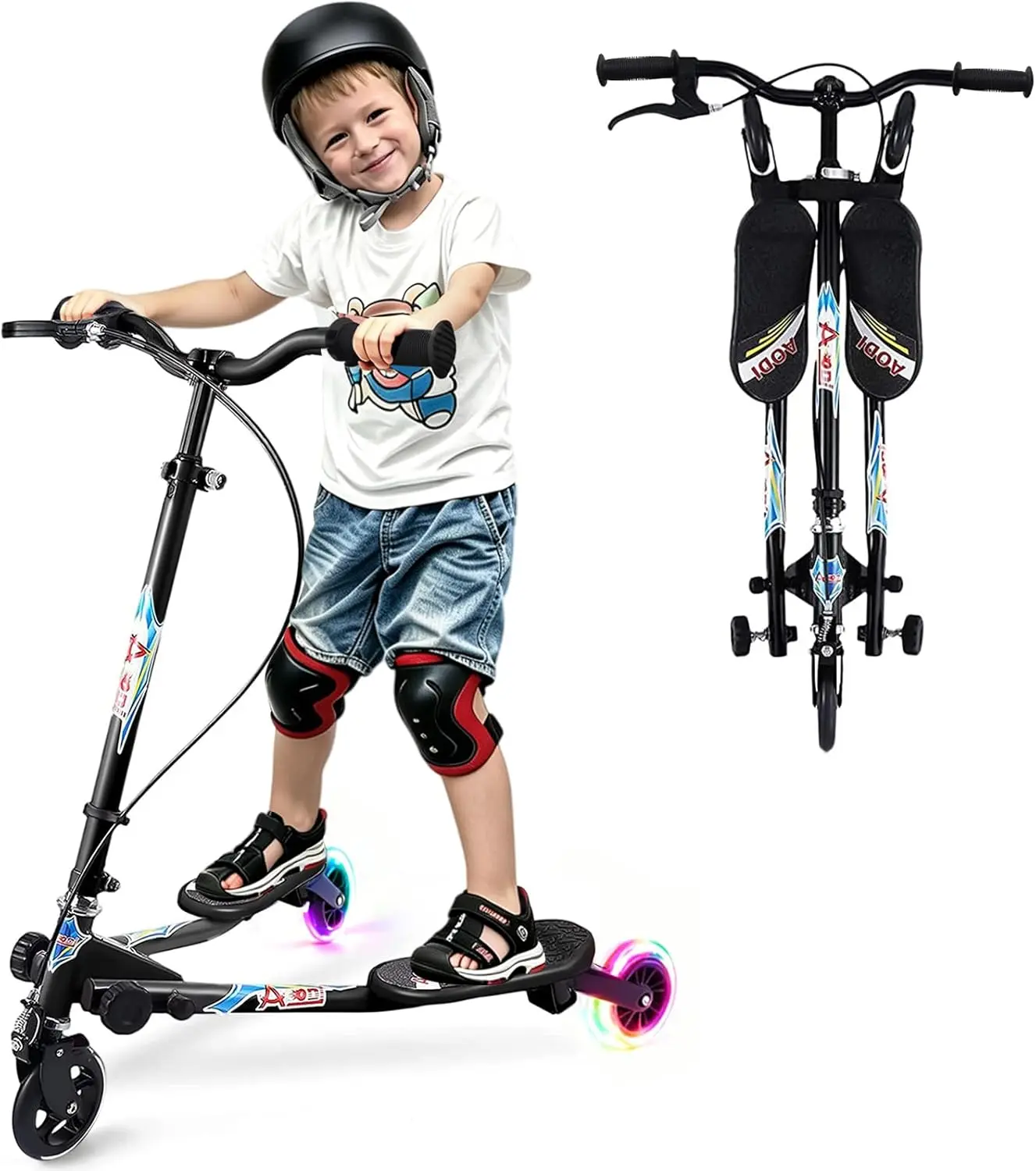 3 Wheel Foldable Kick Scooter for Kids, Adjustable Handlebar, LED Wheels, Ages 3-8
3 Wheel Foldable Kick Scooter for Kids, Adjustable Handlebar, LED Wheels, Ages 3-8