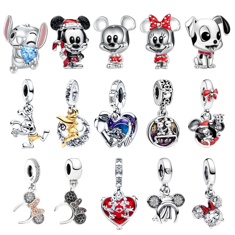 New Disney S925 Sterling Silver Mickey And Minnie Charms, Suitable For Women'S Bracelets And Necklaces, Diy Jewelry Making Gifts
New Disney S925 Sterling Silver Mickey And Minnie Charms, Suitable For Women'S Bracelets And Necklaces, Diy Jewelry Making Gifts
