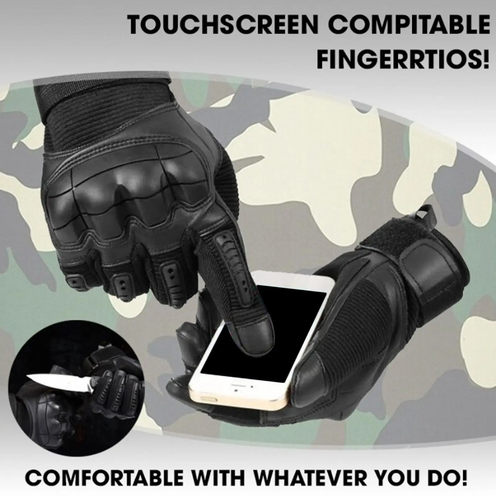 Full Finger Gloves Men Padded Palm Anti-slip Glove Hand Warmer Motorcycle Touch
Full Finger Gloves Men Padded Palm Anti-slip Glove Hand Warmer Motorcycle Touch