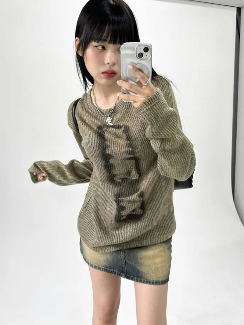Новые японские осенние футболки Harajuku с круглым вырезом и длинными рукавами Y2k, эстетичная женская одежда с принтом в американском стиле панк, повседневные пригородные топы
Новые японские осенние футболки Harajuku с круглым вырезом и длинными рукавами Y2k, эстетичная женская одежда с принтом в американском стиле панк, повседневные пригородные топы