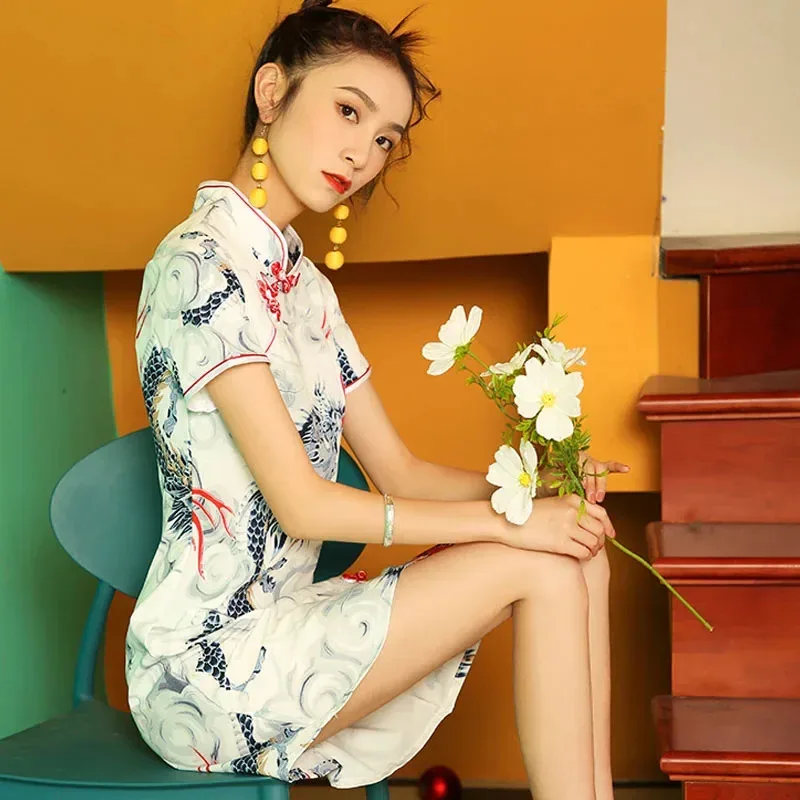 CyChinese dragon dress cheongsam sexy Oriental dress summer Japanese streetwear women qipao Vietnam clothes ao dai dress ff2789
CyChinese dragon dress cheongsam sexy Oriental dress summer Japanese streetwear women qipao Vietnam clothes ao dai dress ff2789