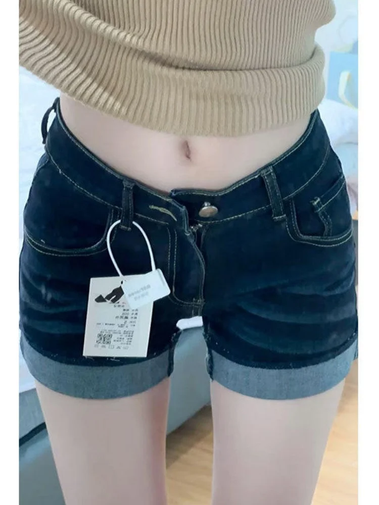 American Style High Waist A-Line Denim Shorts Women's Spring Summer New Style Sexy Cuffed Straight Leg Pants Slimming
American Style High Waist A-Line Denim Shorts Women's Spring Summer New Style Sexy Cuffed Straight Leg Pants Slimming