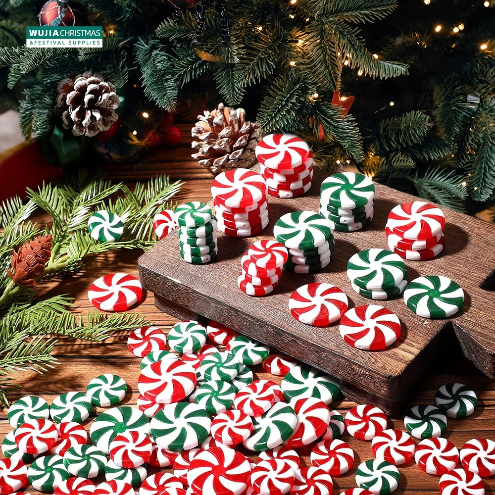 100pcs New Year Acrylic Candy Ornaments Christmas Tree Hanging Red Green Peppermint Pendants Gifts for Xmas DIY Holiday Decorate
100pcs New Year Acrylic Candy Ornaments Christmas Tree Hanging Red Green Peppermint Pendants Gifts for Xmas DIY Holiday Decorate