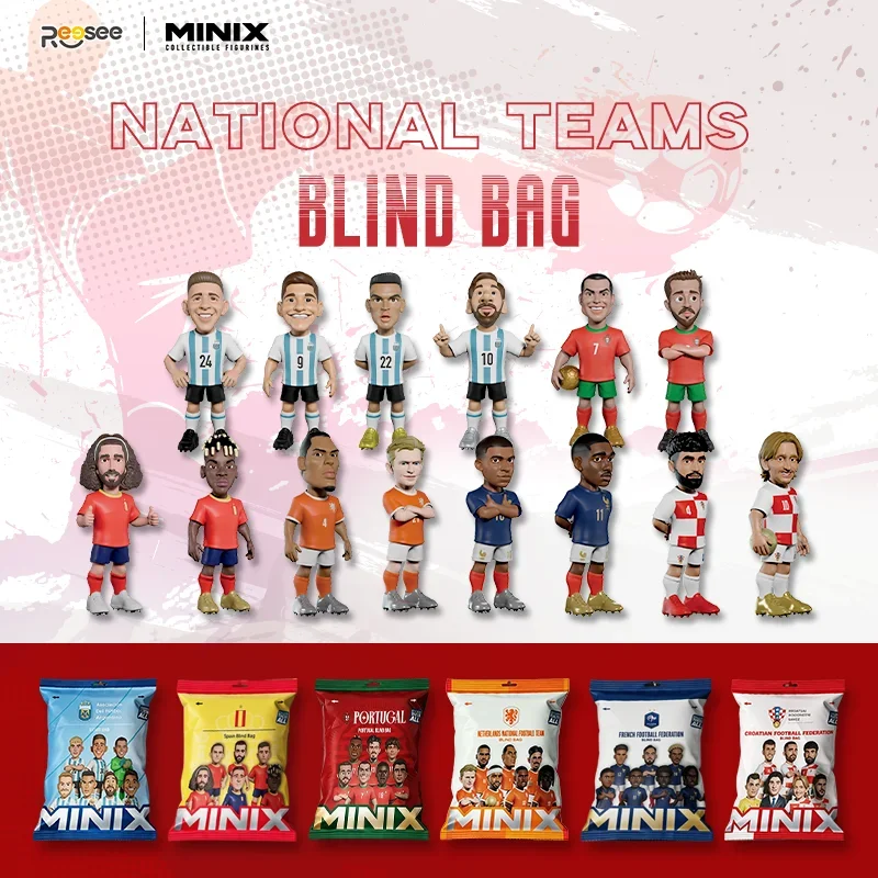 MINIX National Teams Mystery Blind Bag, 6 Teams (Argentina, Portugal, France, etc.) & 14 Star Players, Sports Collectible Gift
MINIX National Teams Mystery Blind Bag, 6 Teams (Argentina, Portugal, France, etc.) & 14 Star Players, Sports Collectible Gift