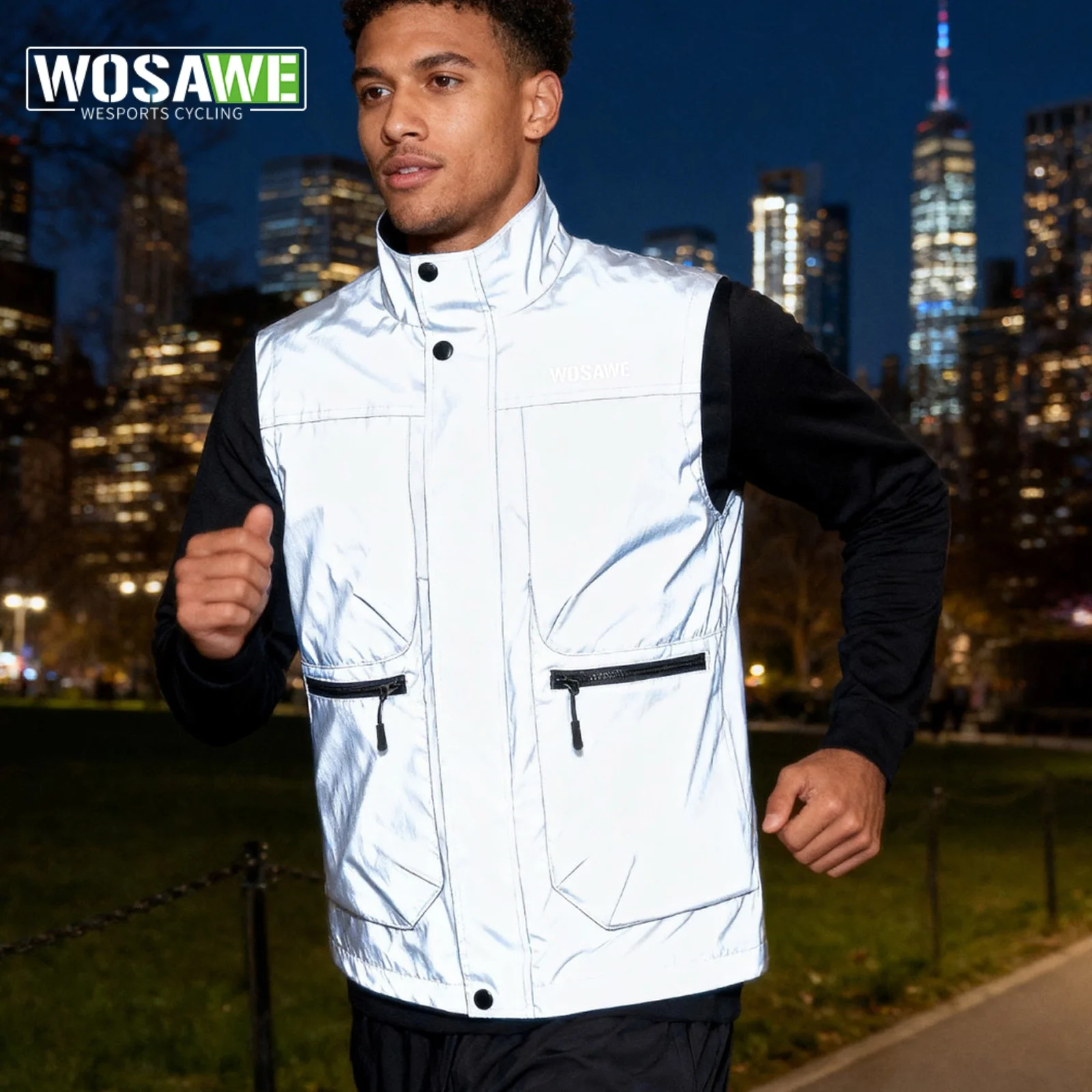 WOSAWE Night Reflective Vest Cycling Reflective Safety Coat Windproof Sleeveless Jacket Night Running Casual Outdoor Vest
WOSAWE Night Reflective Vest Cycling Reflective Safety Coat Windproof Sleeveless Jacket Night Running Casual Outdoor Vest