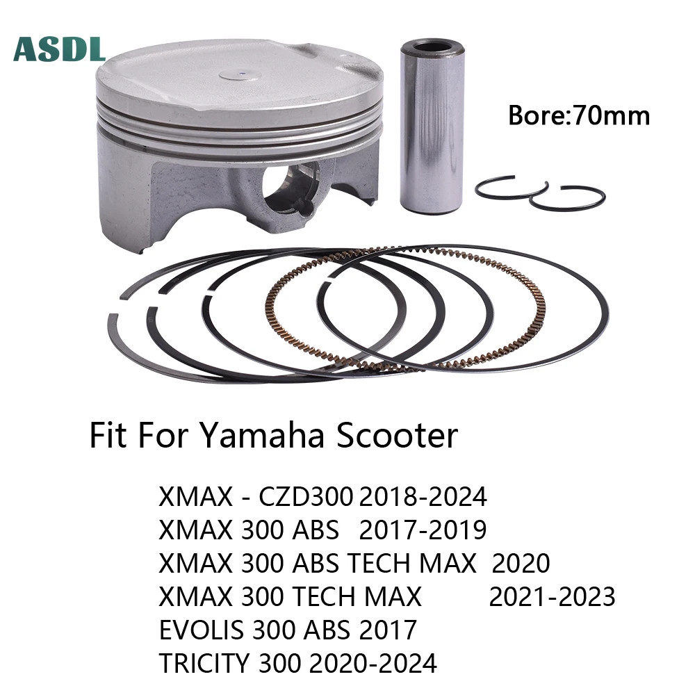 70mm Motorcycle Piston Ring Kit For Yamaha Scooter XMAX CZD300 2018-2024 XMAX300 TECH MAX 17-23 EVOLIS 300 2017 TRICITY300 20-24
70mm Motorcycle Piston Ring Kit For Yamaha Scooter XMAX CZD300 2018-2024 XMAX300 TECH MAX 17-23 EVOLIS 300 2017 TRICITY300 20-24