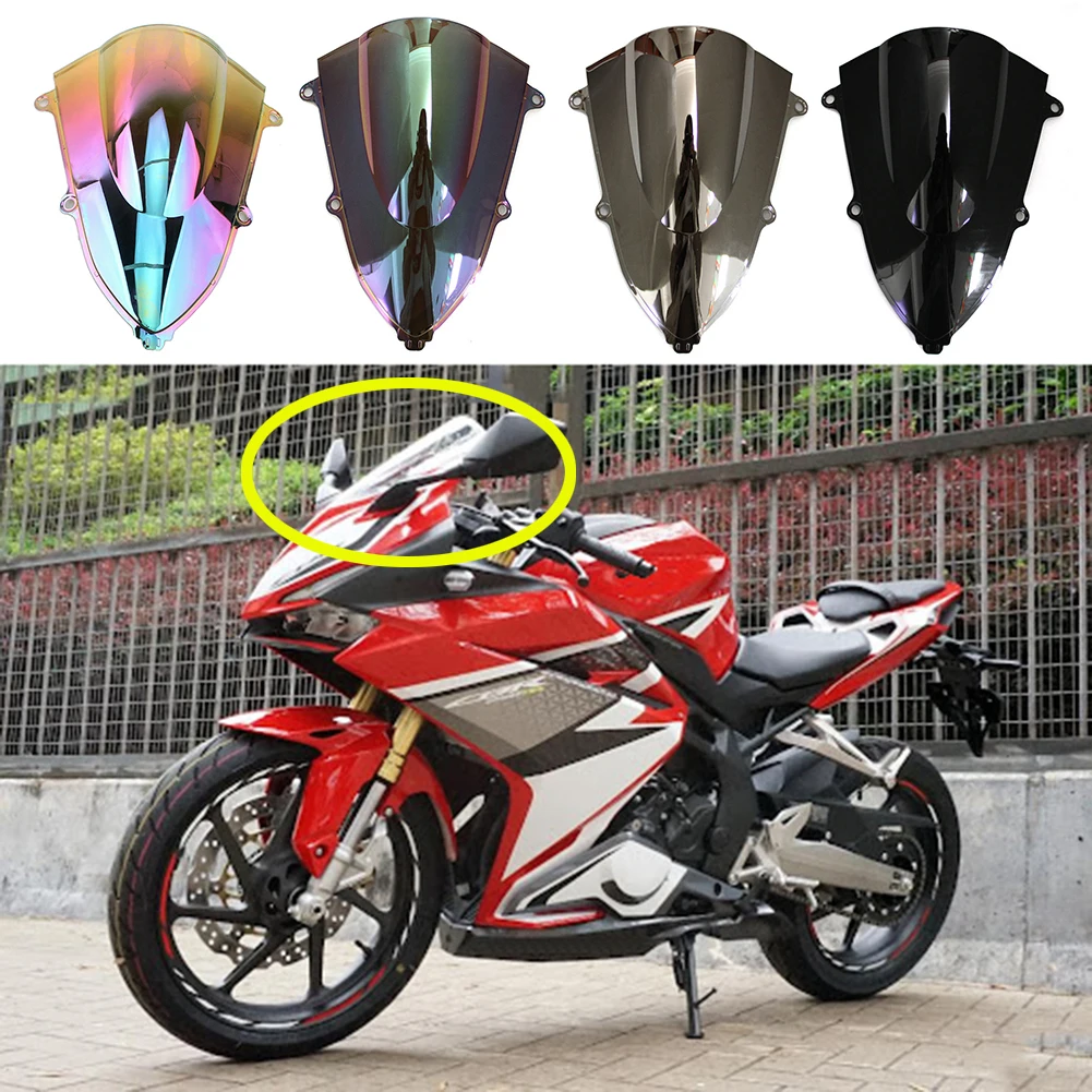 Front Clear/Dark/ Wind Deflector Windshield Windscreen Double Bubble For HONDA CBR250RR 2017-2022
Front Clear/Dark/ Wind Deflector Windshield Windscreen Double Bubble For HONDA CBR250RR 2017-2022