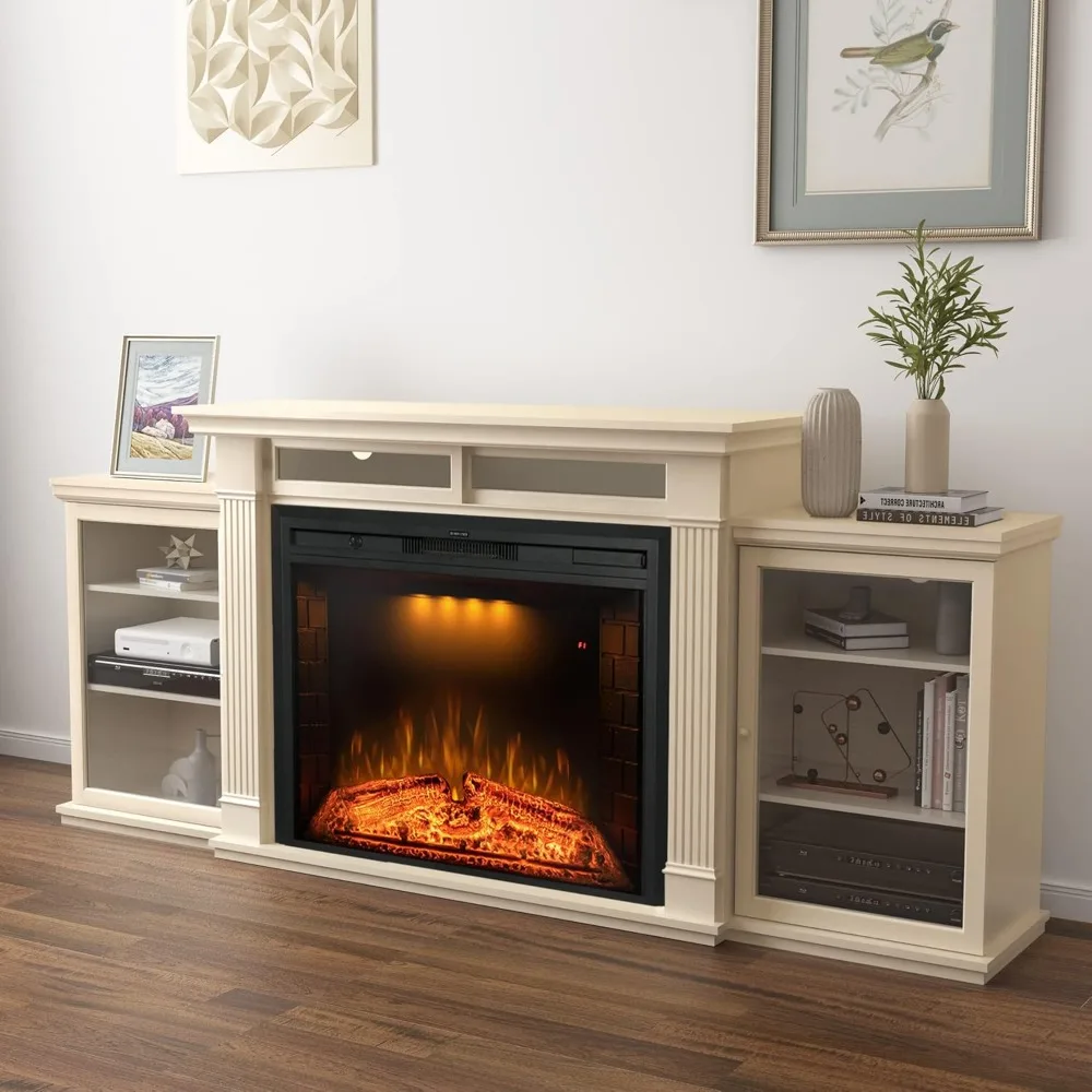 TVStands 84 Inch Electric Fireplace TVcabinet with Storage Cabinet and Adjustable Shelf, 36 Inch Fireplace Living Room Furniture
TVStands 84 Inch Electric Fireplace TVcabinet with Storage Cabinet and Adjustable Shelf, 36 Inch Fireplace Living Room Furniture