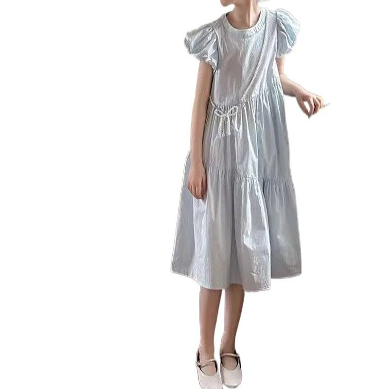 Girls' Summer Short Sleeve Dress, Casual Gown for Big Kids Breathable Daily Wear
Girls' Summer Short Sleeve Dress, Casual Gown for Big Kids Breathable Daily Wear