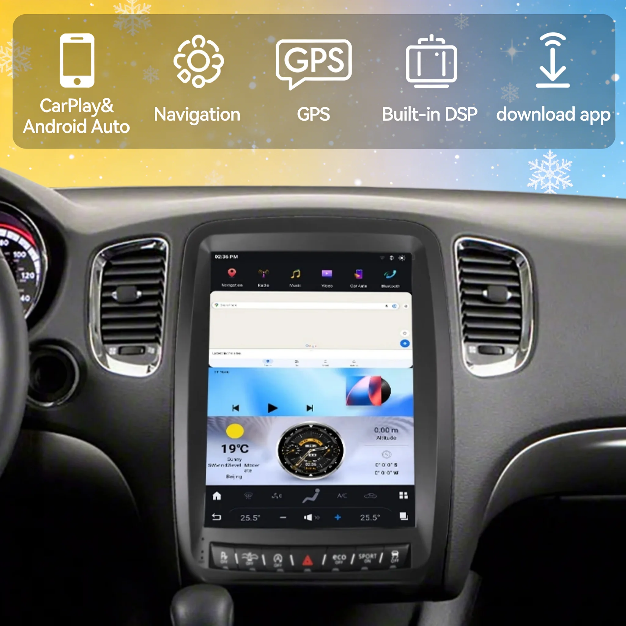 For Dodge Durango 2011- 2019 Car Radio Multimedia Player Android Bluetooth Carplay car intelligent systems Head Unit
For Dodge Durango 2011- 2019 Car Radio Multimedia Player Android Bluetooth Carplay car intelligent systems Head Unit