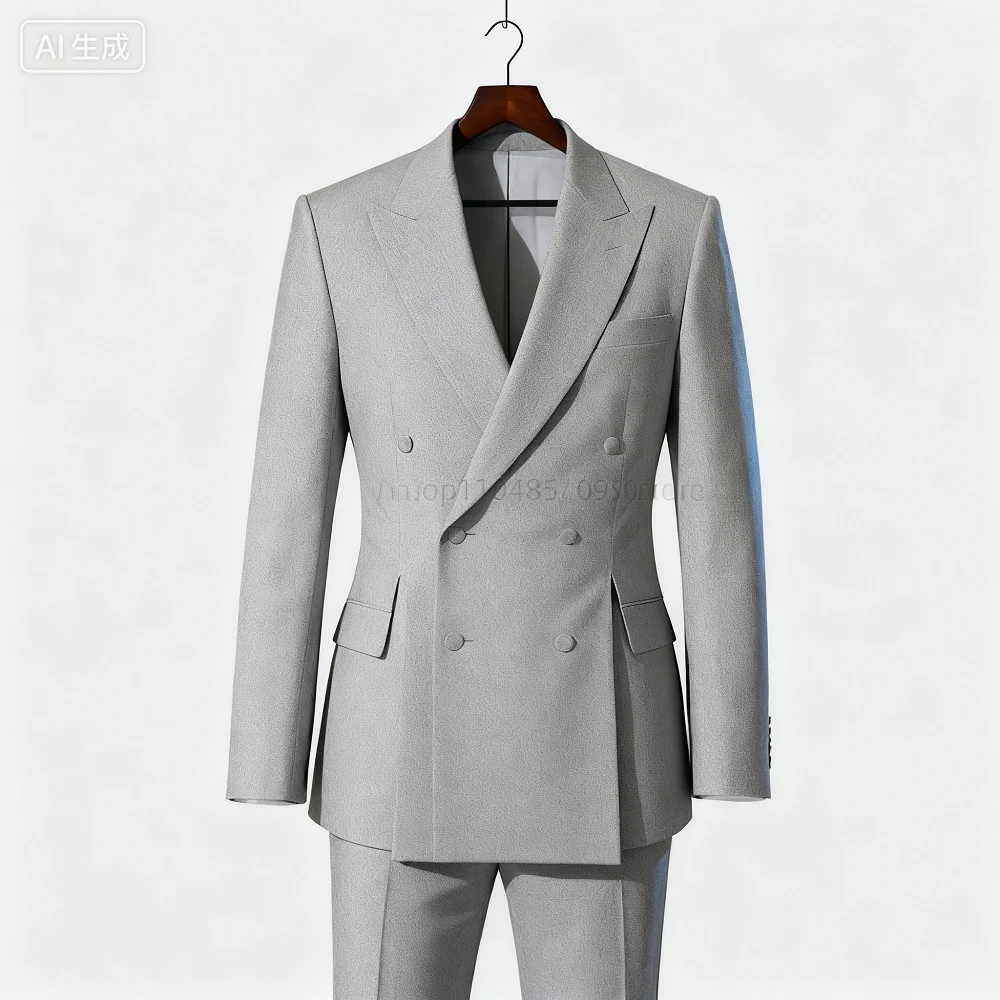 Men's 2-Piece Smoking Tuxedo Casual Double-Breasted Blazer Fitted Wedding Attire for Graduation Parties Moda Style
Men's 2-Piece Smoking Tuxedo Casual Double-Breasted Blazer Fitted Wedding Attire for Graduation Parties Moda Style