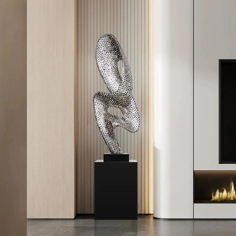 Stainless steel ornament hotel lobby living room abstract metal decoration aisle entrance
Stainless steel ornament hotel lobby living room abstract metal decoration aisle entrance