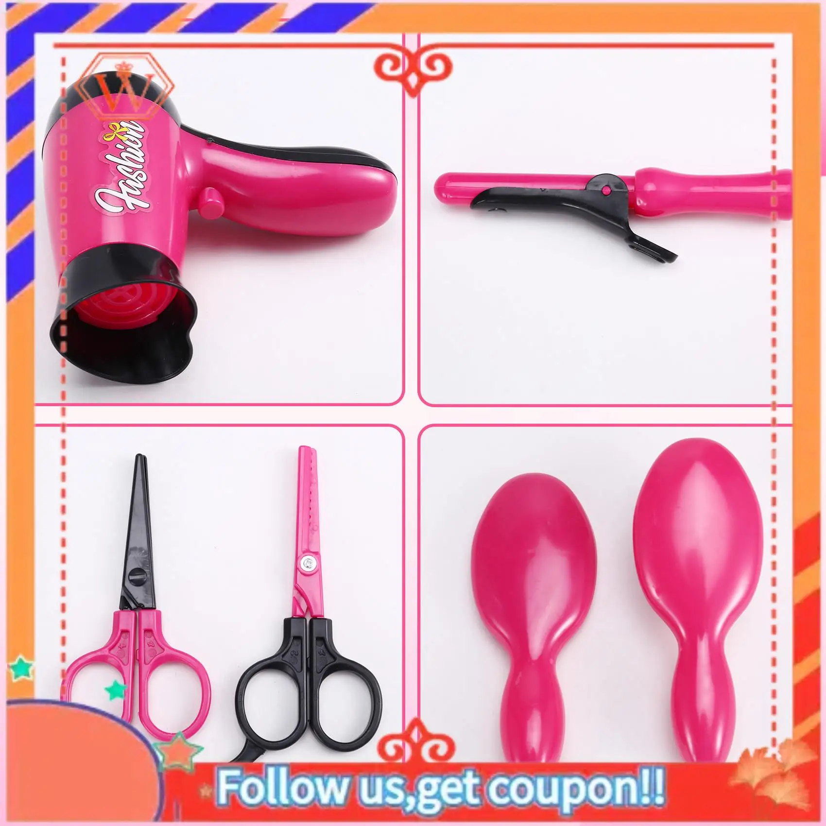 Durable Kids Toys Pretend Play Hairdressing Hair Simulation Game Children Hair Styling Tools Blow Dryer Curler Makeup Kit Toys
Durable Kids Toys Pretend Play Hairdressing Hair Simulation Game Children Hair Styling Tools Blow Dryer Curler Makeup Kit Toys
