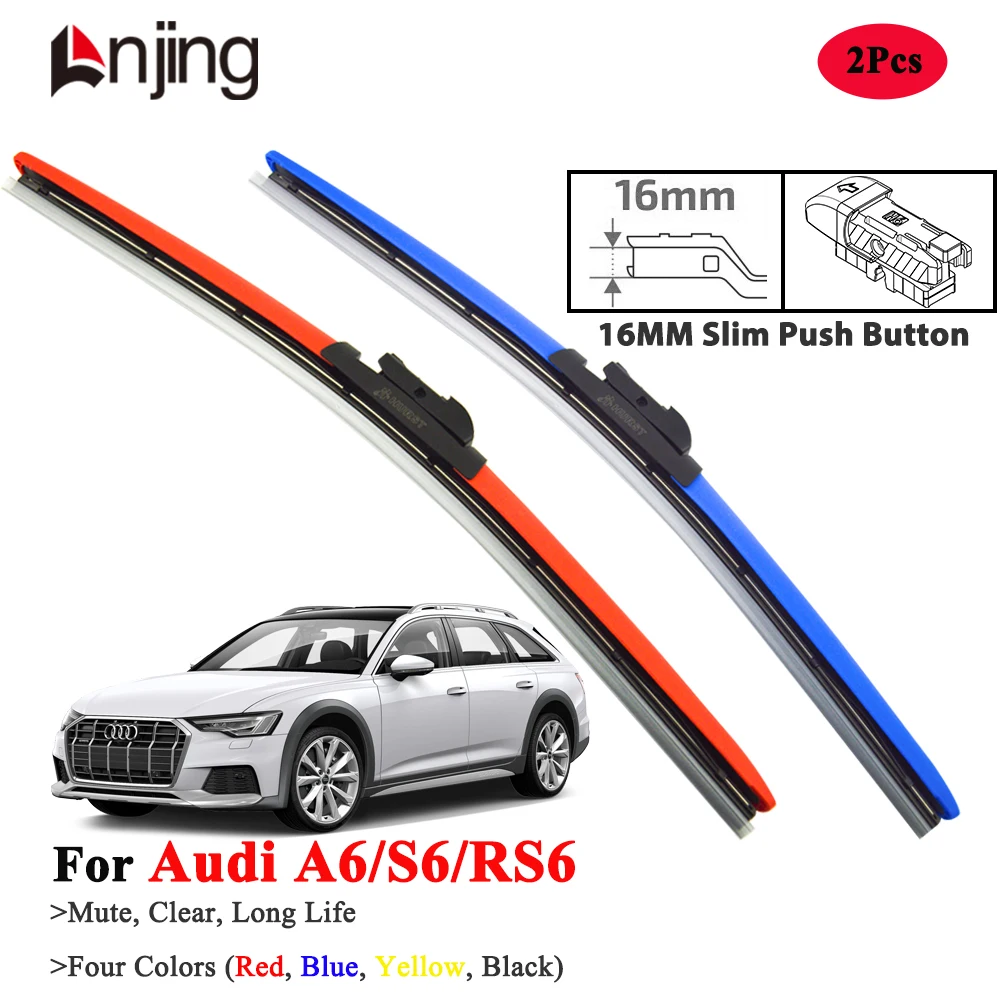 LNJING Красочные щетки стеклоочистителя для Audi A6 S6 RS6 1994-ноз 
LNJING Красочные щетки стеклоочистителя для Audi A6 S6 RS6 1994-ноз
