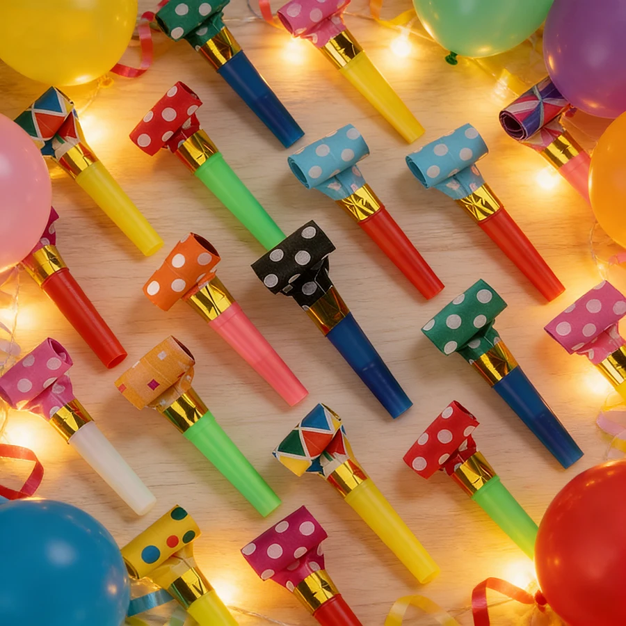 24/48pcs Party Blowers Whistles Noise Makers Blowouts with Paper Fringes, Perfect for Birthday, Wedding, Holiday Party Favors
24/48pcs Party Blowers Whistles Noise Makers Blowouts with Paper Fringes, Perfect for Birthday, Wedding, Holiday Party Favors