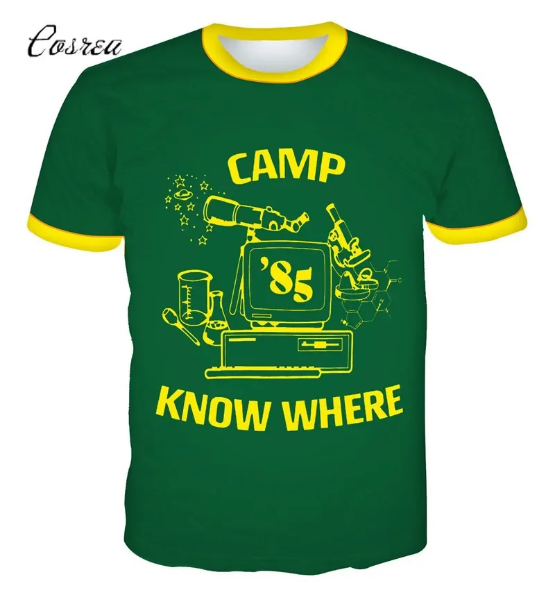 Movie Stranger T Shirt Green Cosplay Costume Short Sleeve Eleven Top Tee Baseball Hat Camp Green Yellow Cap Halloween Party
Movie Stranger T Shirt Green Cosplay Costume Short Sleeve Eleven Top Tee Baseball Hat Camp Green Yellow Cap Halloween Party