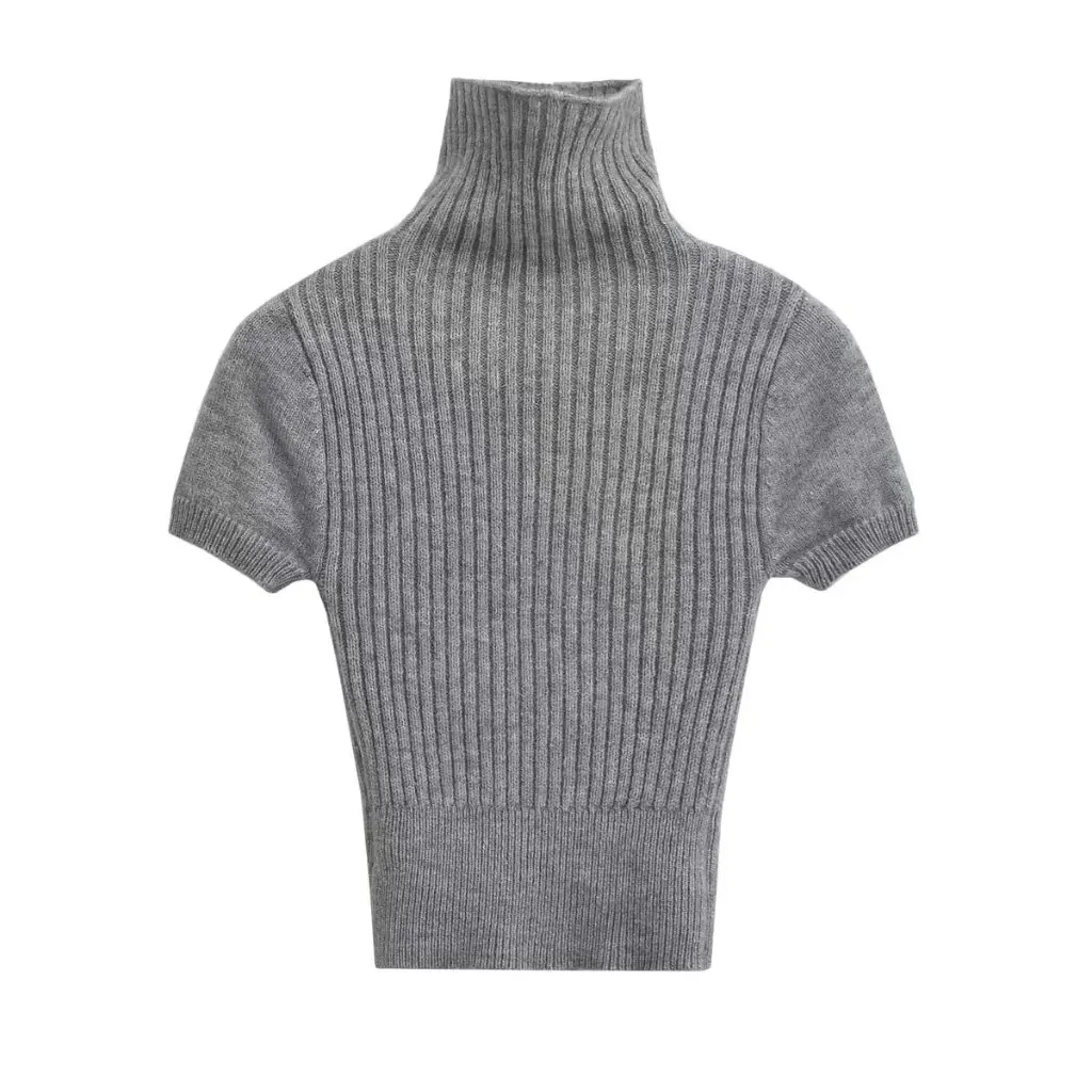 Women's Solid Color Turtleneck Knitted Short-Sleeved Shirt Slim Fit Pullover Sweater Spring Hot Girl Bottoming Top
Women's Solid Color Turtleneck Knitted Short-Sleeved Shirt Slim Fit Pullover Sweater Spring Hot Girl Bottoming Top