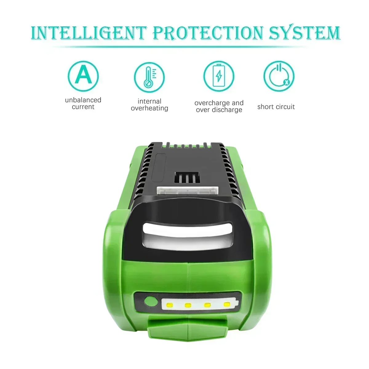 Replacement 40V 5000mAh 6000mAh Lithium-Ion Battery 29472 for GreenWorks 40Volt G-MAX 29252 20202 22262 27062 21242 Power Tools
Replacement 40V 5000mAh 6000mAh Lithium-Ion Battery 29472 for GreenWorks 40Volt G-MAX 29252 20202 22262 27062 21242 Power Tools