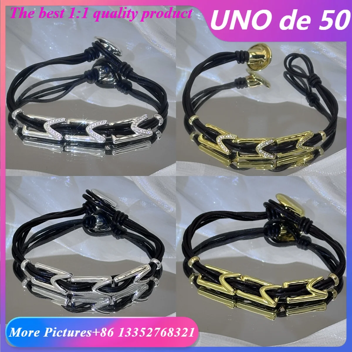 2024 New Fashion UNOde50 Bracelet Exquisite 925 Silver Color Gold Color Temperament Women's Bracelet Jewelry Festival Gifts
2024 New Fashion UNOde50 Bracelet Exquisite 925 Silver Color Gold Color Temperament Women's Bracelet Jewelry Festival Gifts