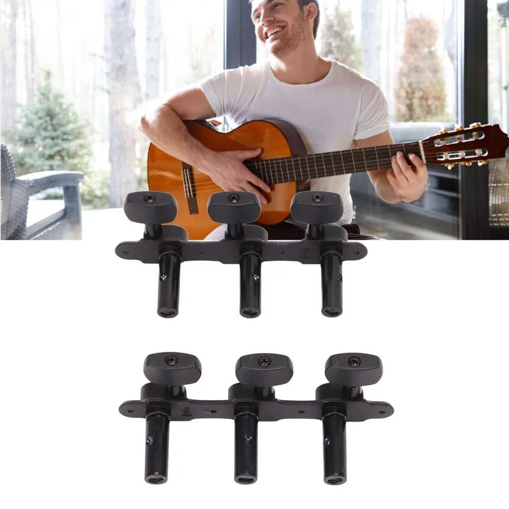 Metal Classical Guitar Tuner Pegs Mounting Screws 3R3L Configuration Guitar Tuning Pegs Black Color Guitar Accessories
Metal Classical Guitar Tuner Pegs Mounting Screws 3R3L Configuration Guitar Tuning Pegs Black Color Guitar Accessories
