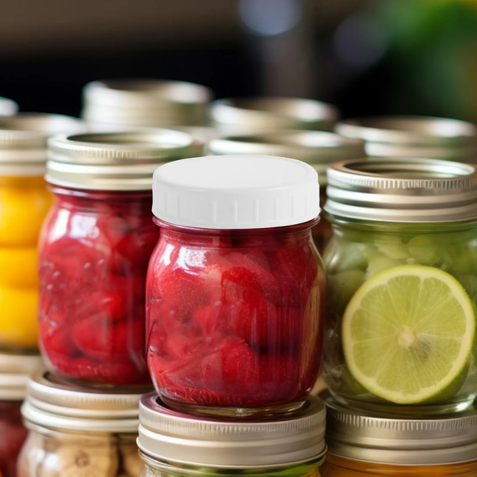 10 pcs Plastic Lid Canning LeakProof Jar Replacement White Sealing Covers Mason Jars Storage Airtight Silicone Ring Dry Food
10 pcs Plastic Lid Canning LeakProof Jar Replacement White Sealing Covers Mason Jars Storage Airtight Silicone Ring Dry Food