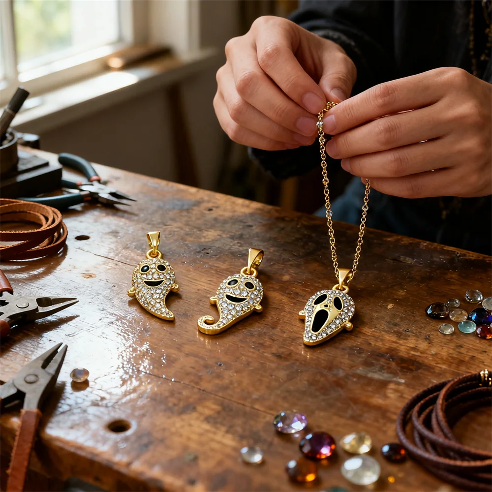 2Pcs Pendants Brass Cubic Zircon Halloween Ghost Scream Mask Charms DIY Jewelry for Necklace Bracelet Accessories for Women Men
2Pcs Pendants Brass Cubic Zircon Halloween Ghost Scream Mask Charms DIY Jewelry for Necklace Bracelet Accessories for Women Men