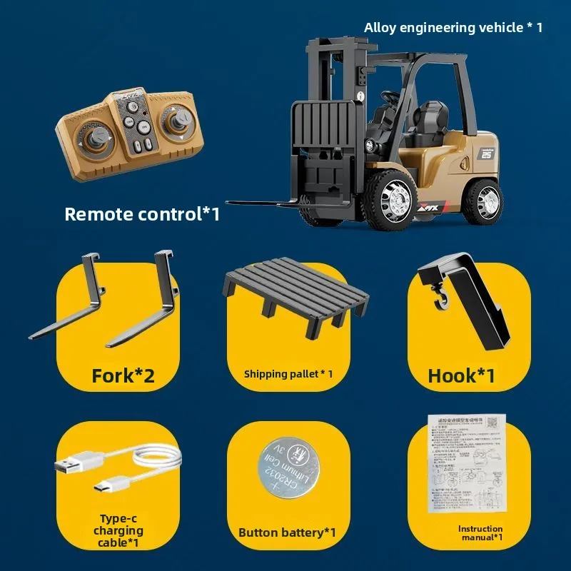 2026 New 1/64 Remote-Controlled Alloy Forklift Engineering Vehicle Tabletop Toys Model Collection Gift For Boys
2026 New 1/64 Remote-Controlled Alloy Forklift Engineering Vehicle Tabletop Toys Model Collection Gift For Boys