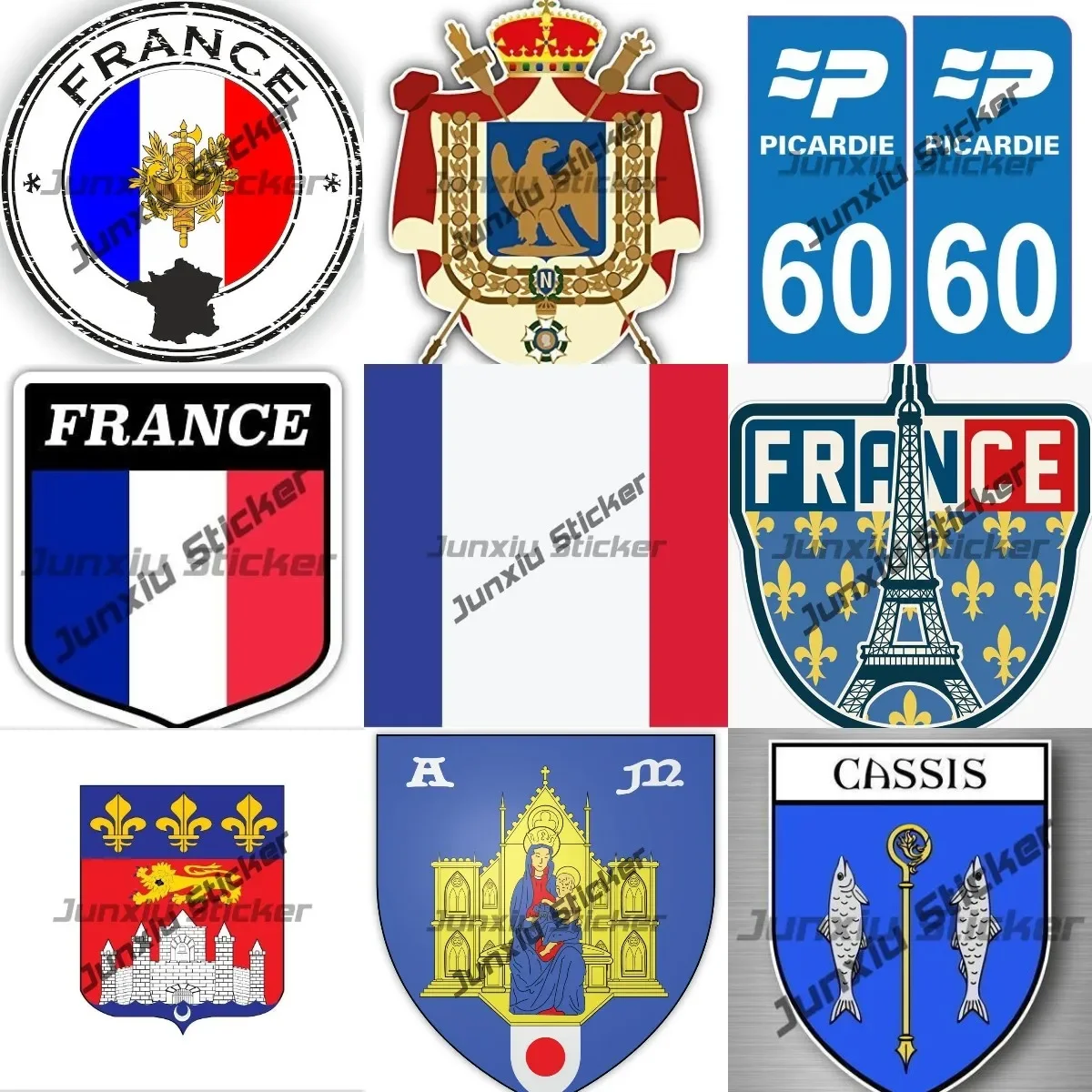 French Flag Shield Seal Decals Coat of Arms Sticker France Paris Eiffel Tower France Montpellier City Coat of Arms Glue Sticker
French Flag Shield Seal Decals Coat of Arms Sticker France Paris Eiffel Tower France Montpellier City Coat of Arms Glue Sticker