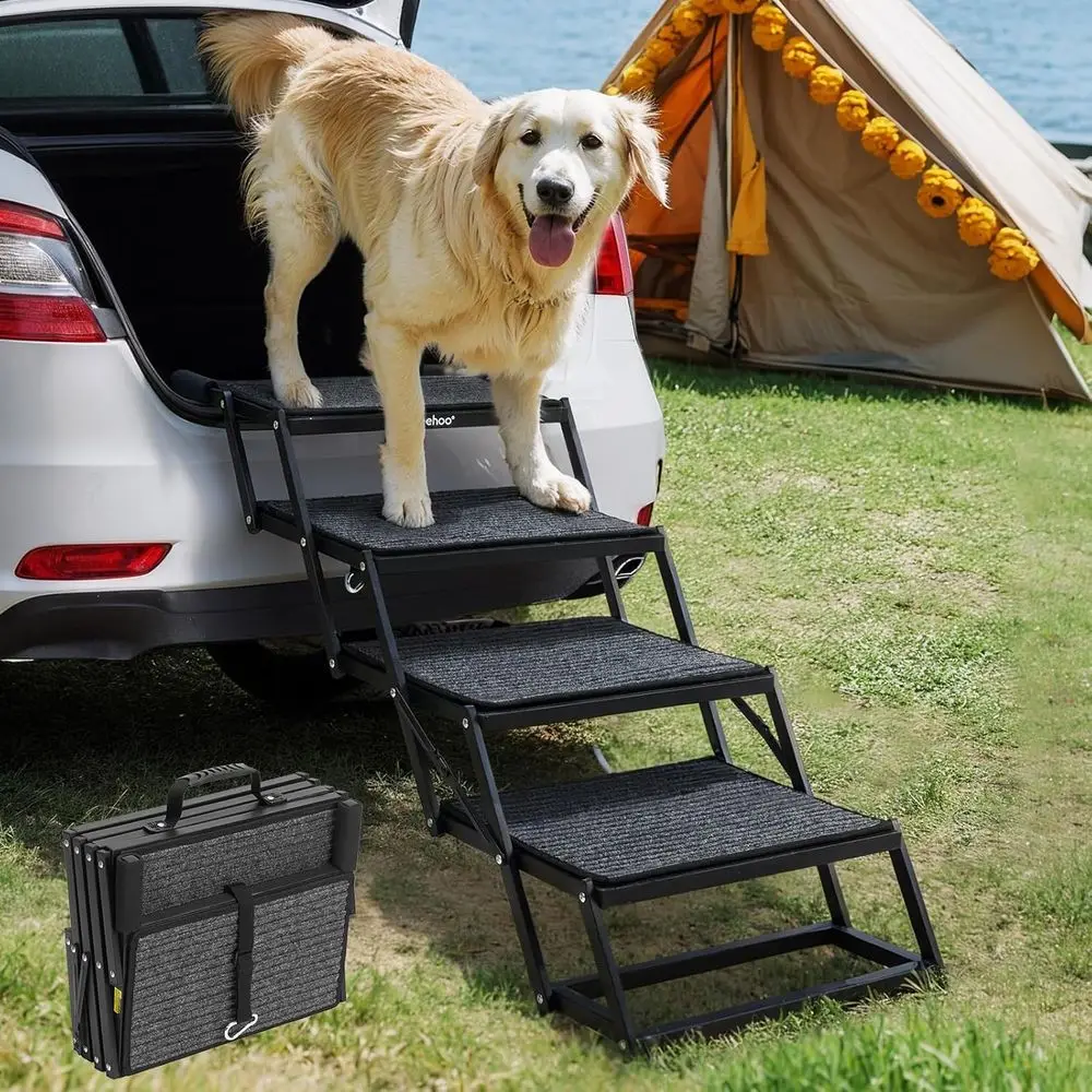 Collapsible Pet Stairs for Large Dogs, 4-Step Outdoor Ladder with Non-Slip Surface, Supports Up to 200 lbs
Collapsible Pet Stairs for Large Dogs, 4-Step Outdoor Ladder with Non-Slip Surface, Supports Up to 200 lbs