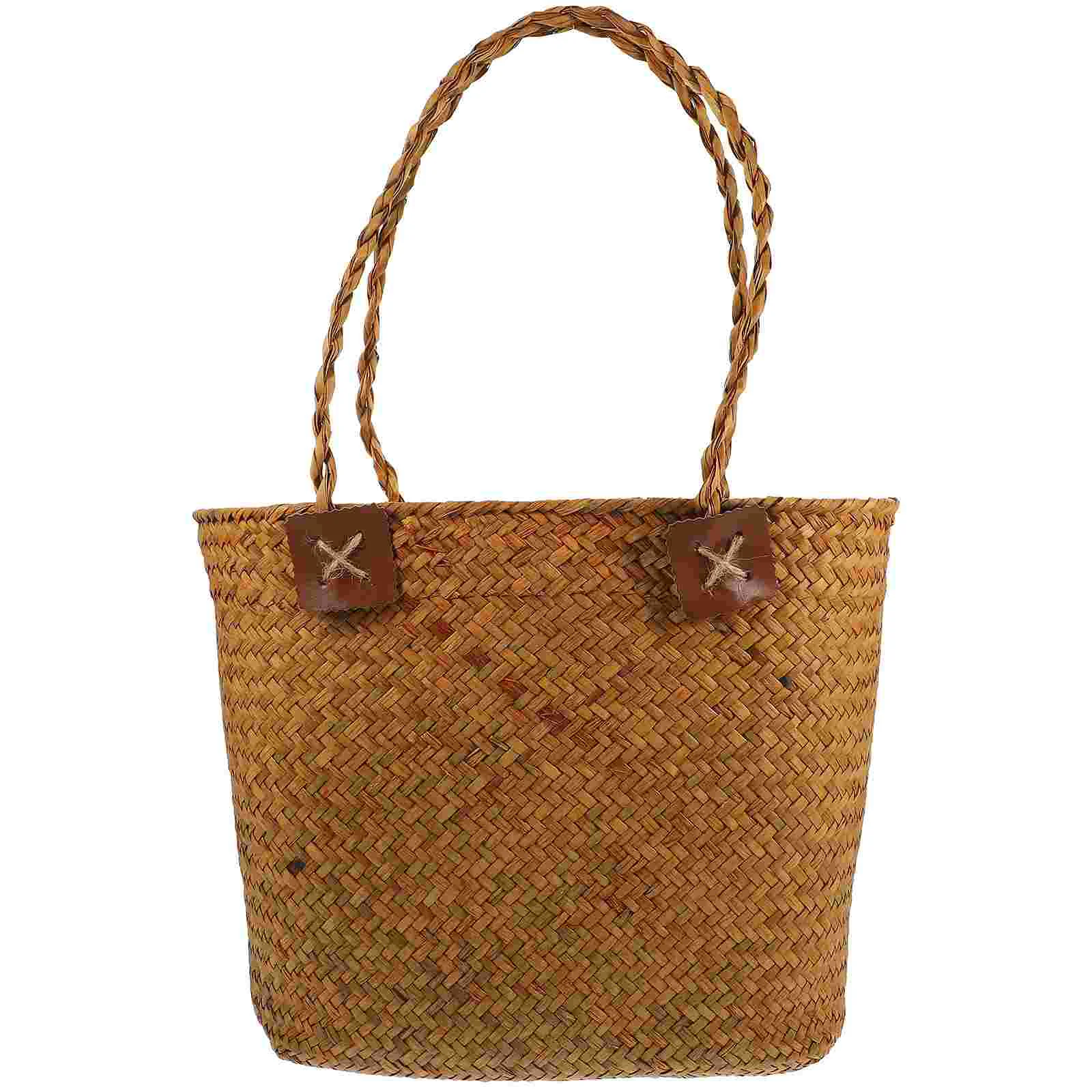 Basket with Handle Picnic Hand-woven Shopping Handles Straw Food Wedding Baskets
Basket with Handle Picnic Hand-woven Shopping Handles Straw Food Wedding Baskets
