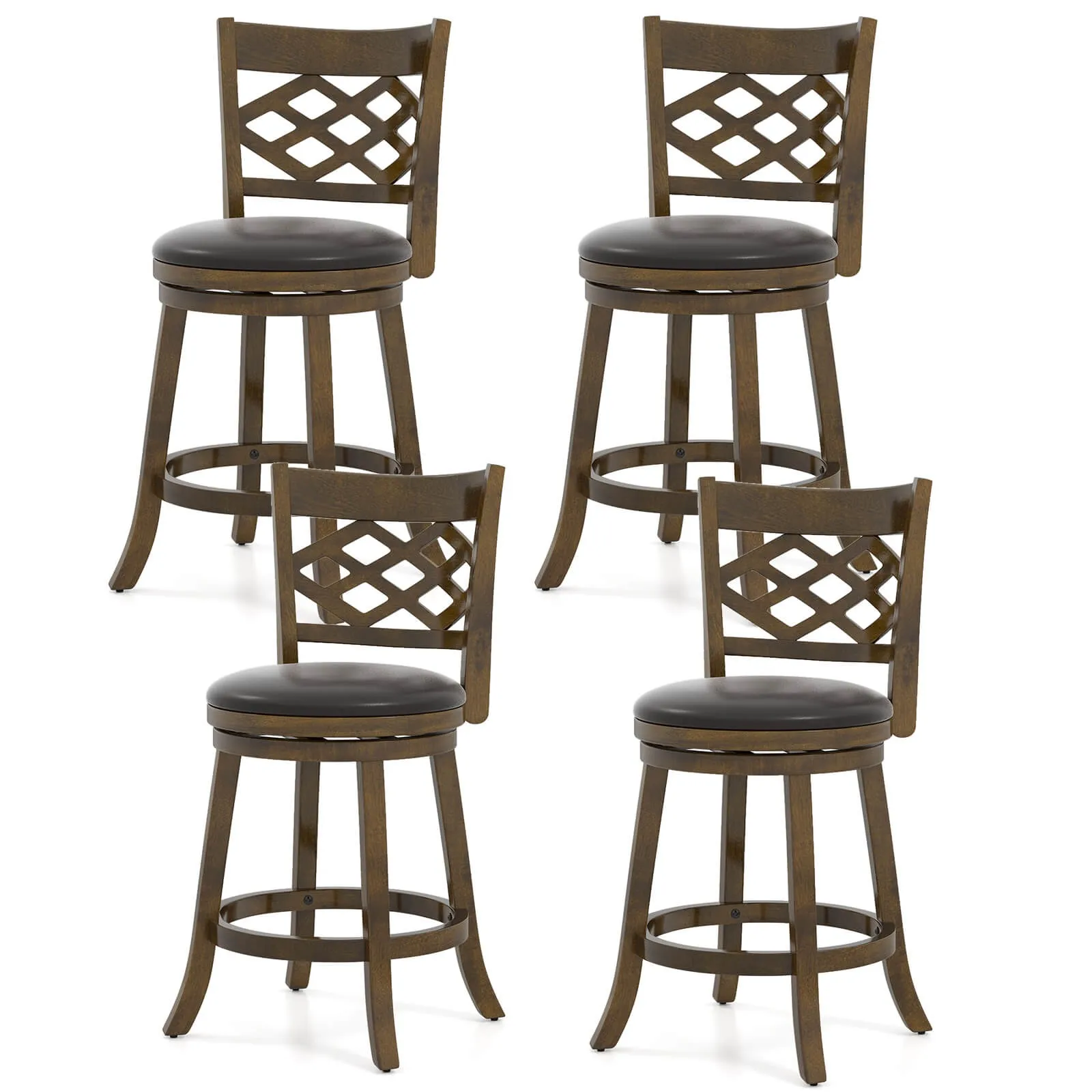 26" Counter Height Bar Stools Set of 4 w/ Rubber Wood Frame, Upholstered Seat
26" Counter Height Bar Stools Set of 4 w/ Rubber Wood Frame, Upholstered Seat