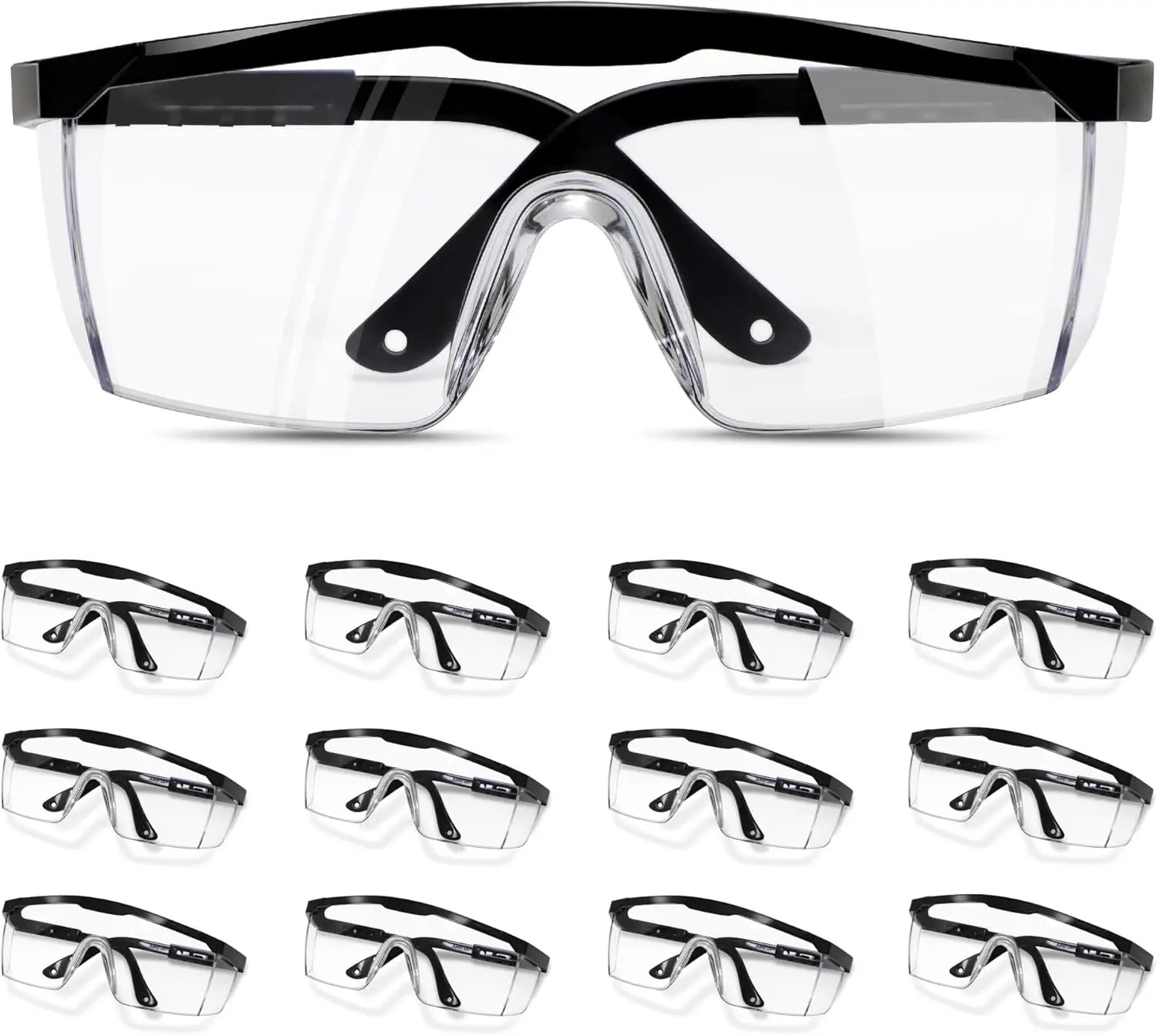 Safety Glasses 12 Pack Adjustable Temples Anti-Fog Impact Resistant for Industrial Work Laboratory Woodworking
Safety Glasses 12 Pack Adjustable Temples Anti-Fog Impact Resistant for Industrial Work Laboratory Woodworking
