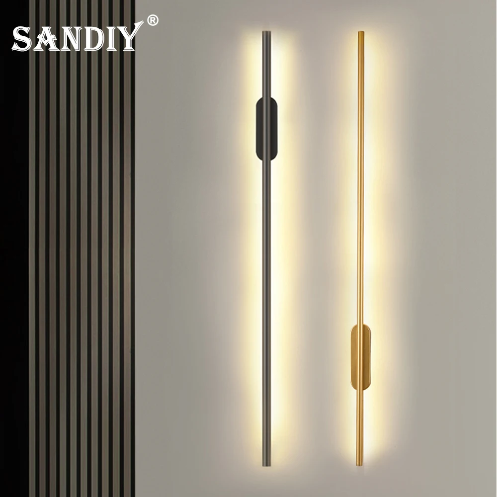SANDIY Modern Wall Lamp Linear Tube Led Sconce Wall Decor Luminaire Indoor Lighting Fixture for Bedroom Balcony Stair Black/Gold
SANDIY Modern Wall Lamp Linear Tube Led Sconce Wall Decor Luminaire Indoor Lighting Fixture for Bedroom Balcony Stair Black/Gold