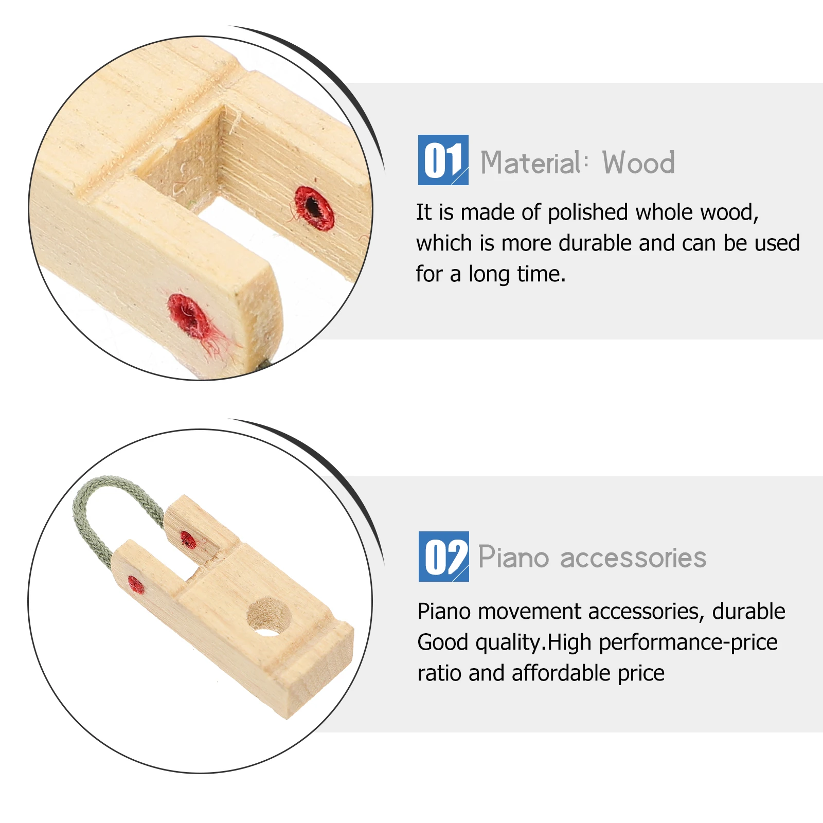 5 Pcs Piano Repair Supplies Durable Wooden Middle Shaft Racks Smooth Edge Piano Accessories Keyboard Instrument Parts
5 Pcs Piano Repair Supplies Durable Wooden Middle Shaft Racks Smooth Edge Piano Accessories Keyboard Instrument Parts