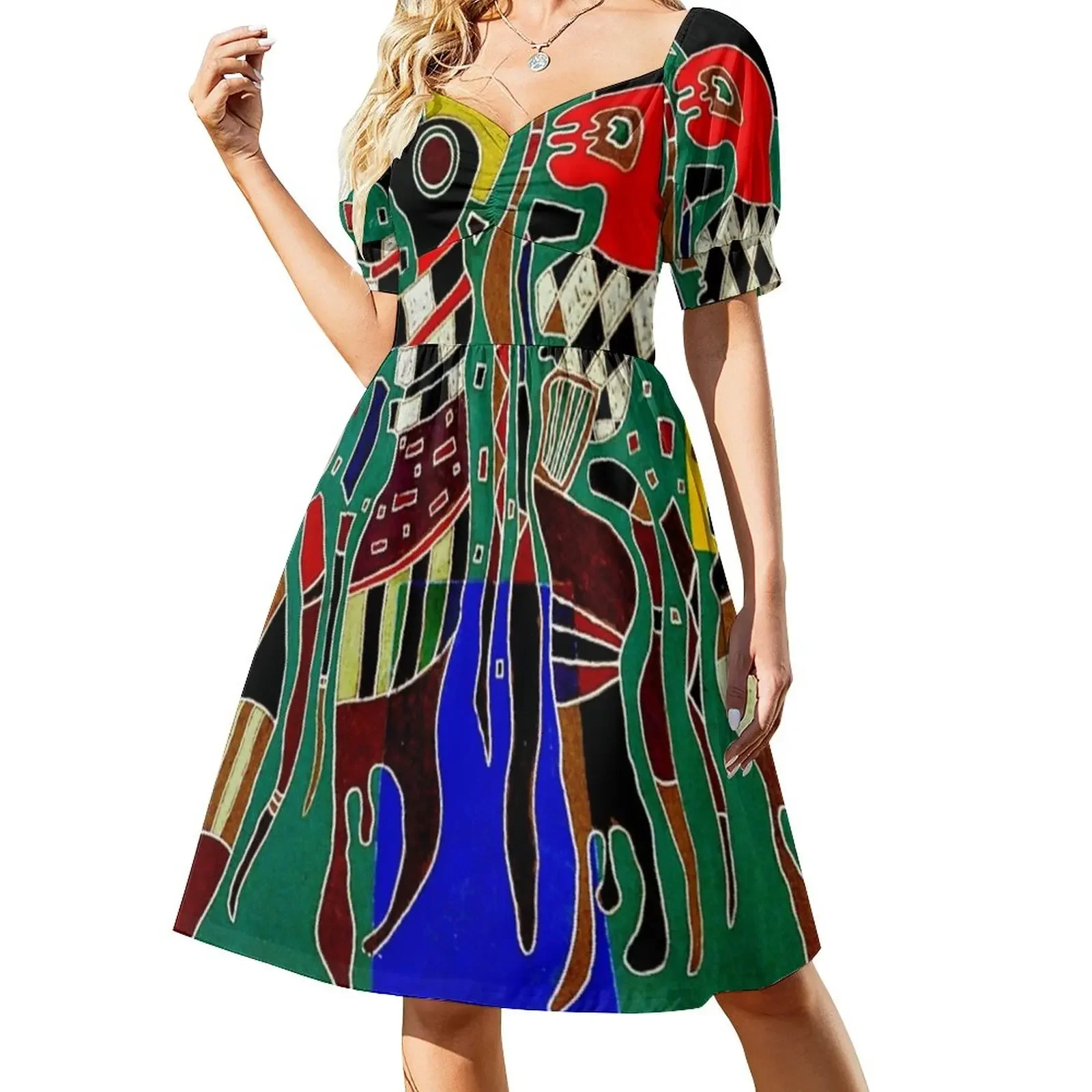 Kandinsky Four Figures on Three Squares 4 figuren auf 3 quadraten Short-Sleeved Dress Women's skirt
Kandinsky Four Figures on Three Squares 4 figuren auf 3 quadraten Short-Sleeved Dress Women's skirt