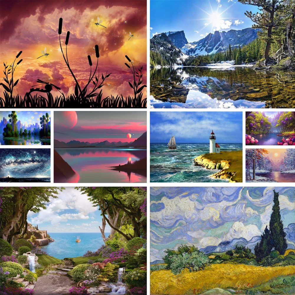 Fantasy Nature Landscape Pre-Printed Cross Stitch Embroidery Set Needlework Handmade Painting Knitting Counted Wholesale Stamped
Fantasy Nature Landscape Pre-Printed Cross Stitch Embroidery Set Needlework Handmade Painting Knitting Counted Wholesale Stamped