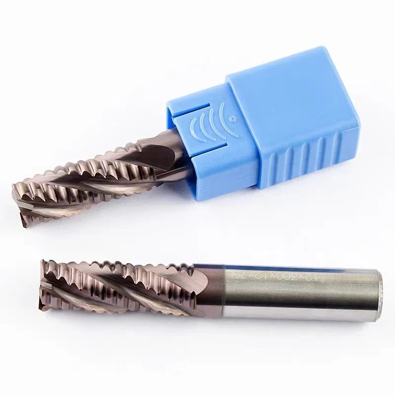 Roughing End mill HRC60 4 Flutes Carbide milling cutter Cutting tools Rough cutting
Roughing End mill HRC60 4 Flutes Carbide milling cutter Cutting tools Rough cutting
