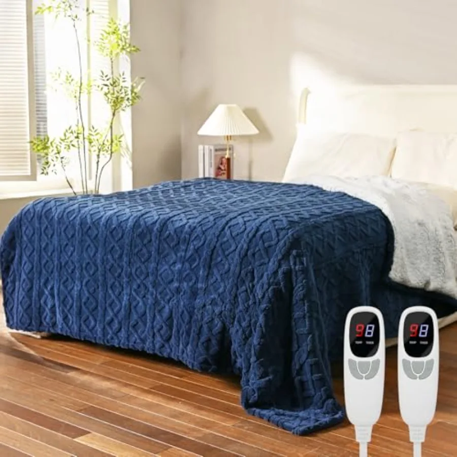 Электрическое одеяло с подогревом размера Queen (213x229 см) - с двойным управлением, 9 уровнями нагрева и таймером на 1-10 часов, мягкое жаккардовое покрытие
Электрическое одеяло с подогревом размера Queen (213x229 см) - с двойным управлением, 9 уровнями нагрева и таймером на 1-10 часов, мягкое жаккардовое покрытие