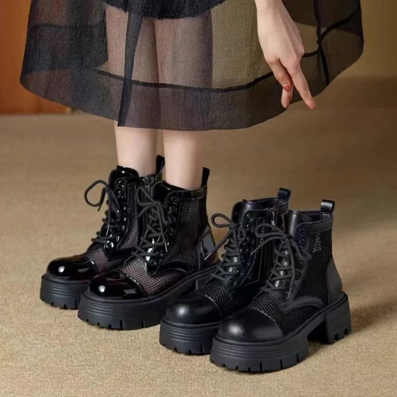 Women's Boots Fashion Platform Casual Boots Summer Breathable Mesh Hollow Out Boot New Womens Summer Cool Boot Laced Ankle Boots
Women's Boots Fashion Platform Casual Boots Summer Breathable Mesh Hollow Out Boot New Womens Summer Cool Boot Laced Ankle Boots