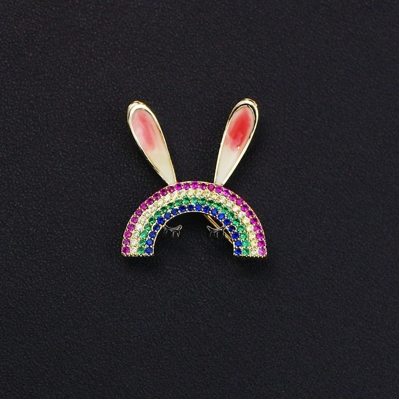 Healing Rainbow Rabbit Brooch with Cute Female Design, Anti Glare Collar Buckle Pin, Small Chest Flower, Suit Accessories
Healing Rainbow Rabbit Brooch with Cute Female Design, Anti Glare Collar Buckle Pin, Small Chest Flower, Suit Accessories
