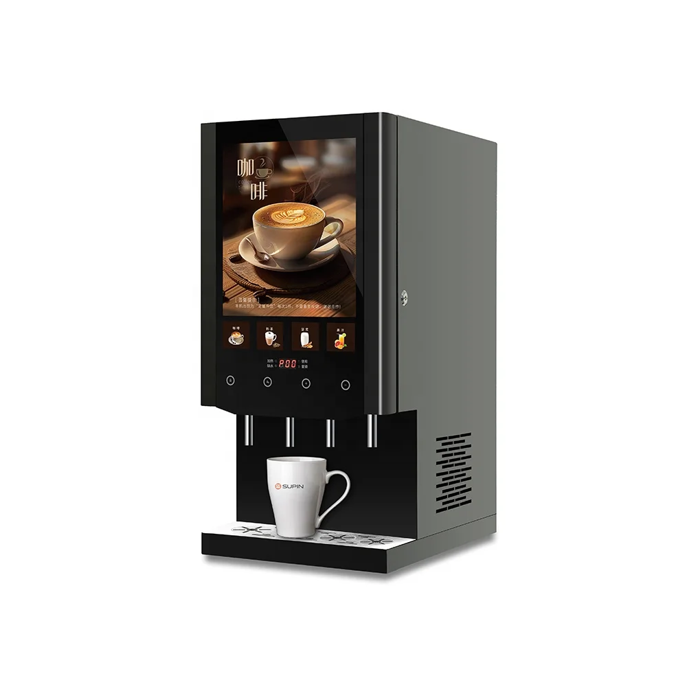 SUPIN 40S Wholesale Fully Automatic Touchable Keys Commercial Hot Instant Coffee Vending Machine for Office, Hotels, Reception
SUPIN 40S Wholesale Fully Automatic Touchable Keys Commercial Hot Instant Coffee Vending Machine for Office, Hotels, Reception